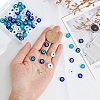 100Pcs 5 Colors Handmade Evil Eye Lampwork Beads LAMP-SP0001-04B-3