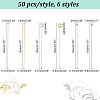   300Pcs 6 Styles 304 Stainless Steel Head Pins & Eye Pins Sets STAS-PH0004-88-2