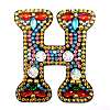 DIY Colorful Initial Letter Keychain Diamond Painting Kits DIAM-PW0004-127H-1