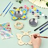 DIY Unfinished Wood Butterfly Shape Pet Feeder Kits for Children's Crafts ST-CJ0009-3-5