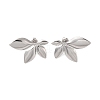 Non-Tarnish Leaf 304 Stainless Steel Stud Earrings for Women EJEW-L272-034P-04-1