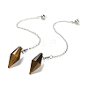 Natural Tiger Eye Pointed Dowsing Pendulums G-F763-05P-07-1