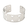 304 Stainless Steel Wide Hollow Saint Benedict Medal Open Cuff Bangles LS-BJEW-S154-01P-2