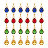 Unicraftale 24Pcs 4 Color Faceted Glass Pendant PALLOY-UN0001-19-1