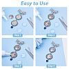 2Pcs Alloy Pendant Cabochon Settings JEWB-DC00004-4