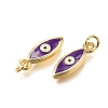 Brass Enamel Pendants KK-C106-08G-3