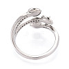 Brass Micro Pave Cubic Zirconia Cup Peg Ring Settings KK-N274-21P-3