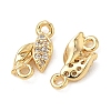 SHEGRACE Brass Micro Pave Clear Cubic Zirconia Connector Charms XGRQ3D518-509G-2