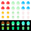 30Pcs 2 Styles Luminous Resin Mushroom Ornament RESI-TA0004-04A-1
