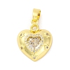 Brass Pendants with Cubic Zirconia KK-D536-03G-1