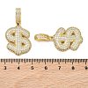 Brass Micro Pave Cubic Zirconia Pendants KK-P345-17G-07-3