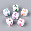 Opaque Acrylic European Large Hole Beads SACR-N020-01A-05-1