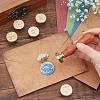 SUPERDANT 6Pcs 6 Style Wax Seal Brass Stamp Head DIY-SD0001-40-4