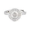 Brass Micro Pave Cubic Zirconia Adjustable Ring Components KK-CBAC351-01P-1