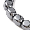 Cuboid Terahertz Stone Beaded Stretch Bracelets for Women Men BJEW-H590-01-2
