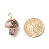 Natural Rhodonite Pendants PALLOY-JF01134-03-4