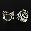 Flat Round Brass Filigree Ring Settings MAK-S033-001S-1