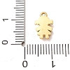 304 Stainless Steel Micro Pave Clear Cubic Zirconia Charms CU-CBAB6EC-05G-02-3