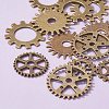 20Pcs Metal Alloy Steampunk Gear Charms Connectors Cog Pendants TIBEP-FS0001-04AB-4