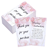 240Pcs Floral Print Paper Care Instructions Cards AJEW-FG0005-62E-1