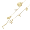 Bohemian Summer Beach Style 18K Gold Plated Shell Shape Initial Pendant Necklaces IL8059-12-1