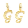 Rack Plating Eco-Friendly Brass Letter Pendants KK-K265-02G-G-1