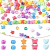 900Pcs 5 Styles Opaque & Transparent Plastic Beads KY-YW0002-26-2
