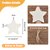 15Pcs Unfinished Wood Pendant Decorations WOOD-DC0001-25A-2