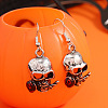Alloy Skull with Rose Dangle Earrings EV2846-1