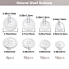 42Pcs 4 Styles 4-Hole Natural Shell Buttons SHEL-BBC0001-16-2