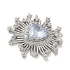 Brass Micro Pave Clear Cubic Zirconia Pendants CU-CBA4231-08P-2