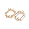 Rectangle Brass Connector Cabochon Settings KK-NH0007-04KCG-2