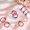 32Pcs 2 Style Handmade Polymer Clay & Acrylic Bead Bracelets BJEW-PH02016-3