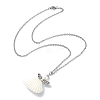 Natural Shell Fairy Pendant Necklace NJEW-JN04611-2