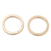 Brass Textured Linking Rings KK-U028-12G-1