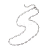 304 Stainless Steel Flower Link Chain Necklaces for Women NJEW-JN05587-4