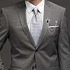 2Pcs 2 Colors Men's Alloy Brooch Lapel Pin JEWB-SP0001-05-7
