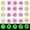 500Pcs 5 Styles Luminous Frosted Acrylic Beads FACR-TA0001-11-3