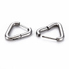 Triangle Huggie Hoop Earrings for Women EJEW-N016-007-NR-2