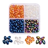 8 Strand 4 Colors Electroplate Glass Beads Strands EGLA-YW0001-37-1