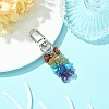 Chakra Gemstone Chip Beaded Pendant Decorations HJEW-JM01237-02-3