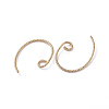 Brass Earring Findings ZIRC-G160-08G-2