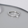 Brass Micro Pave Cubic Zirconia Cuff Open Rings for Women FS-WG471DC-02-2