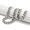 Non-Tarnish 201 Stainless Steel Cuban Link Chain Necklaces for Women and Men NJEW-F322-15P-03-2