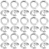 Brass Twister Clasps KK-BBC0025-17A-S-1