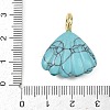 Dyed Synthetic Turquoise Carved Pendants G-G330-02G-03-3