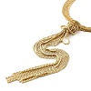 Brass Box Chains Lariat Necklace NJEW-P289-09G-3