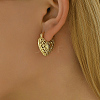 Brass Hollow Hoop Earrings for Women SE4999-2-2