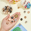 40Pcs 5 Styles 1-Hole Alloy Shank Buttons FIND-DC0005-77A-3