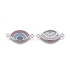 Brass Micro Pave Cubic Zirconia Links connectors ZIRC-K081-05P-1